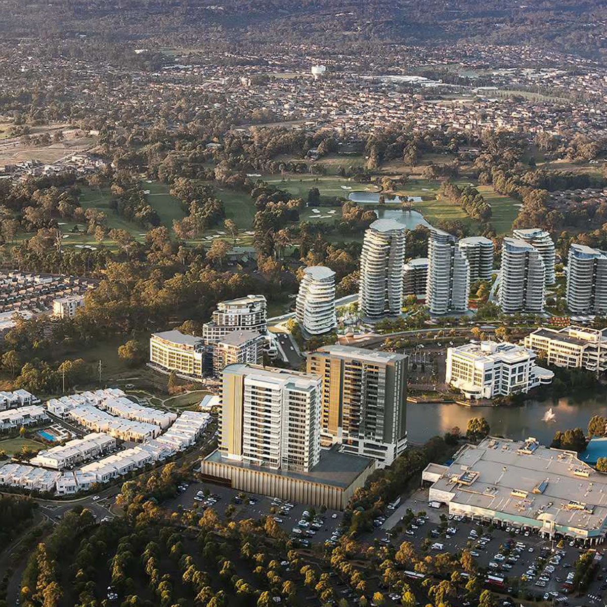 Aerial view of Mulpha Norwest - The Greens